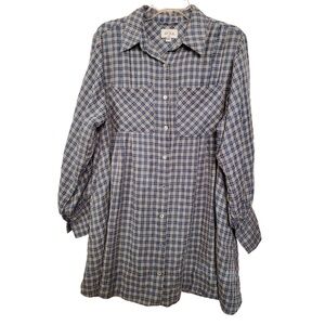 Aura Plaid Button Up Shirt Dress
